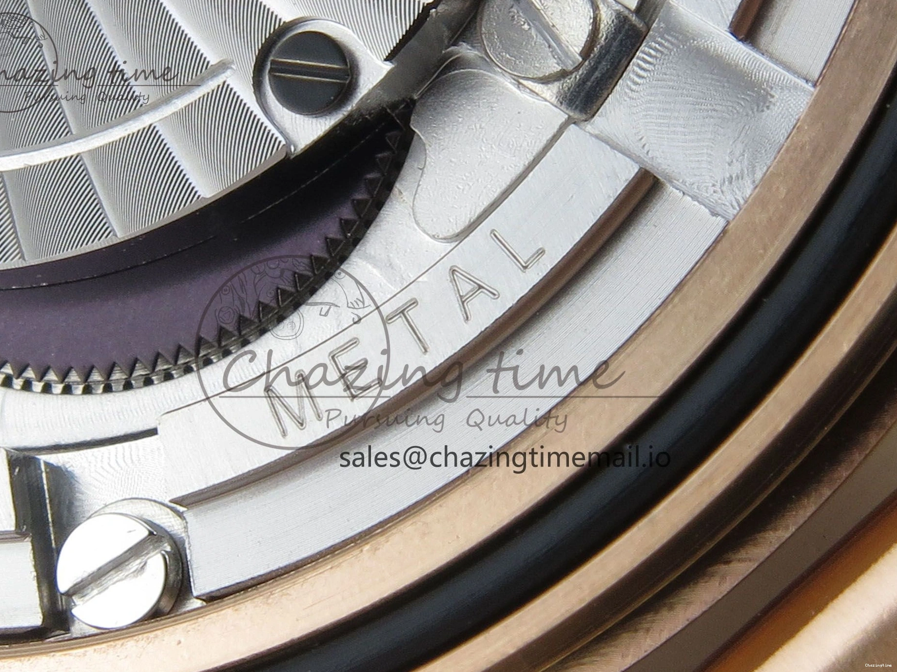 0510 Stylish Seamaster 300M Diver Rose Gold VSF 1:1 Best Edition Black Dial on Mesh Bracelet A 7662